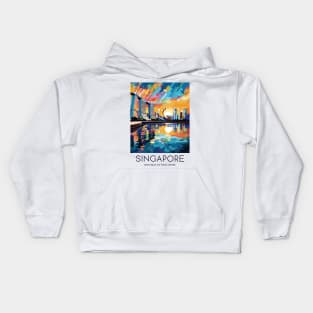 A Pop Art Travel Print of Singapore Kids Hoodie